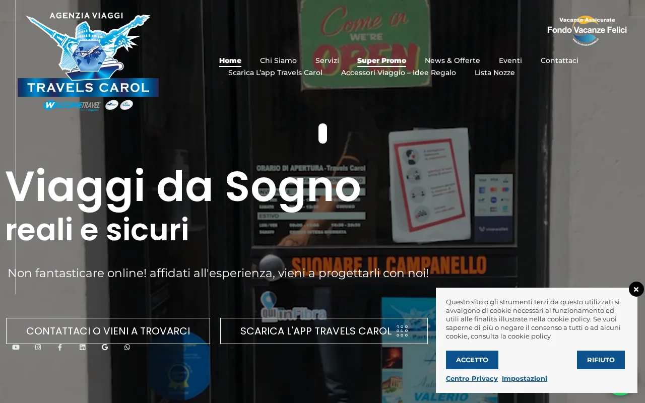 Screenshot del progetto Travel Scarol